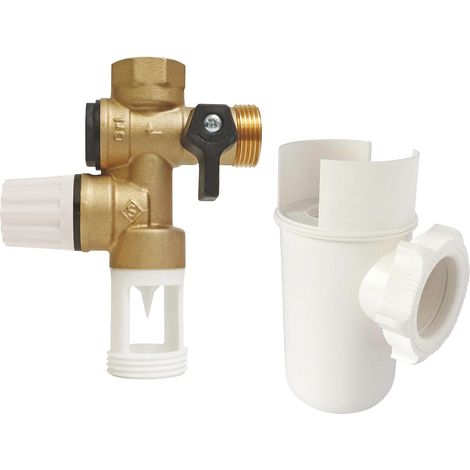 1 Kit Groupe De Sécurité,Siphon Anti-Odeur,Laiton,7 Bars,NF EN 1487,Pour Chauffe-Eau (1/5)