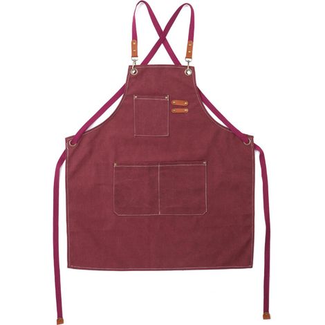 Friseurschürze aus Canvas, multifunktionale Taschen, abnehmbarer Schultergurt, wasserdicht, praktische Arbeitsschürze