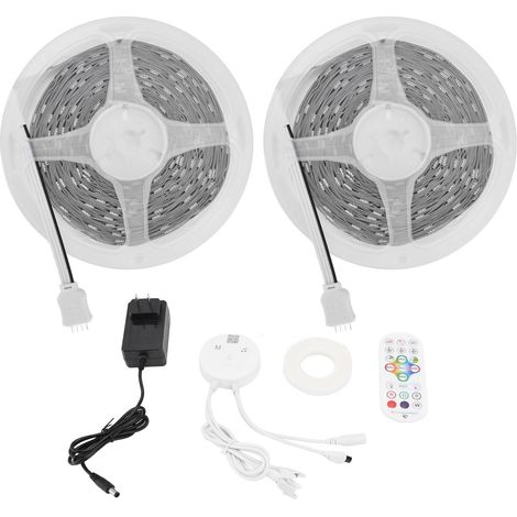 Ruban LED Bluetooth 15m/49,2ft RGB avec App, Commande Musique, Télécommande, 100-240V US (1/5)
