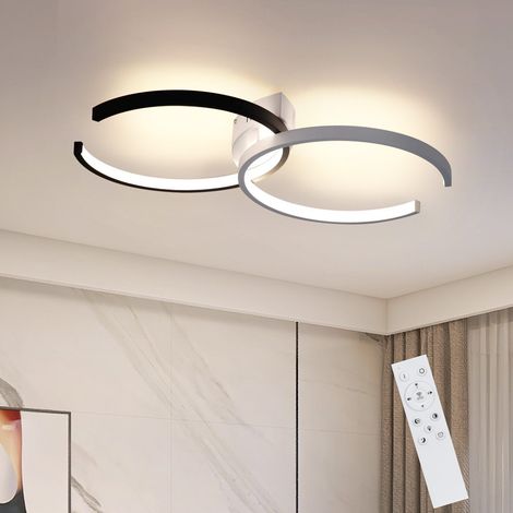 GBLY LED Deckenleuchte Wohnzimmer Deckenlampe Modern - Dimmbar mit Fernbedienung Schlafzimmerlampe 54cm 37W aus Metall Design Wohnzimmerlampe für Schlafzimmer Esszimmer Arbeitszimmer