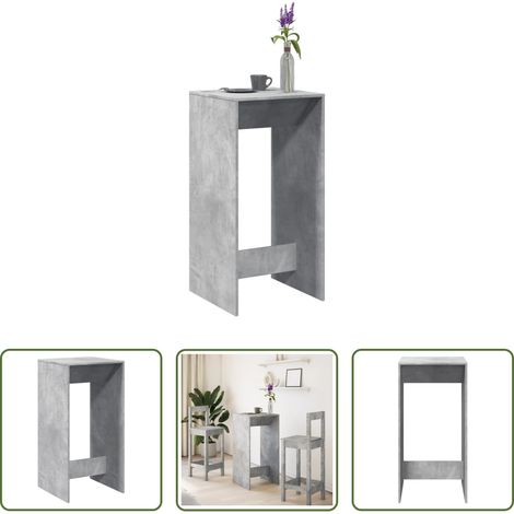 Bois d'ingénierie - Table de bar gris béton 51x50x103,5 cm bois d'ingénierie (1/5)