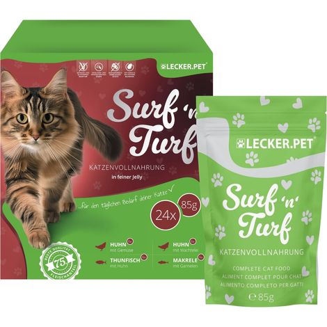 24 x 85 g de friandises pour chats en gelée - 4 variétés en multipack