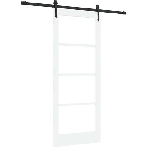 Maison Exclusive - Schiebetür Weiß 83 x 202 cm Massivholz Kiefer
