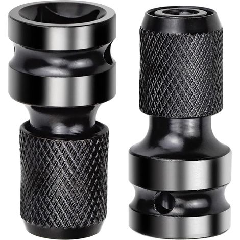 CSPARKV - 2 adaptadores de vaso de 1/4", adaptador de llave de impacto, convertidor de liberación rápida para llave de trinquete de impacto y portapuntas de destornillador
