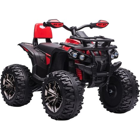 Quad elettrico per bambini rosso, 3-8 km/h, luci LED, musica USB/TF, 3-5 anni (1/5)