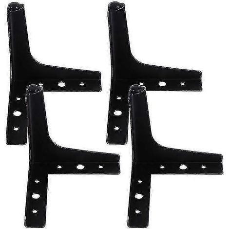 Lot de 4 pieds de table noirs de 13,8 x 13,8 cm pieds pratiques pour canapé, meubles, lits, supports de meubles. (1/5)