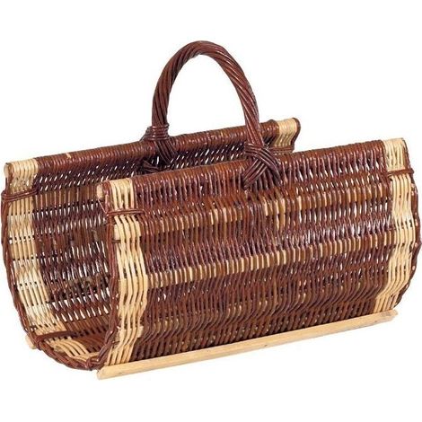 Panier à Bûches Brut & Blanc Design Brut Et Blanc, Grande Capacité - Aubry Gaspard