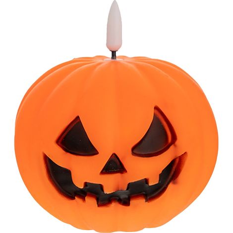 Lampe Nuit Citrouille - Veilleuse LED à Effet Flamme - Pour Chambre Salon Fête D'Halloween - 1 Pièce (1/5)