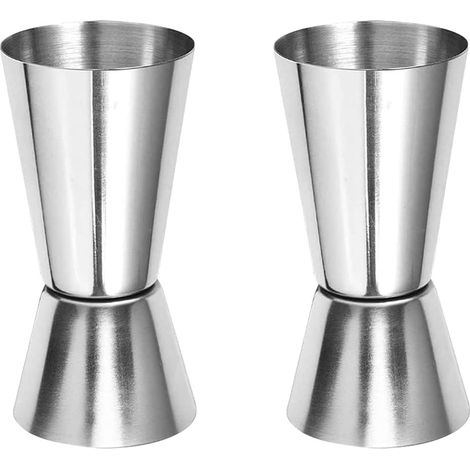 Doseur À Cocktail - Acier Inoxydable - Double Face 20 ml / 40 ml - Pour Bar Professionnel Et Maison - Lot De 2