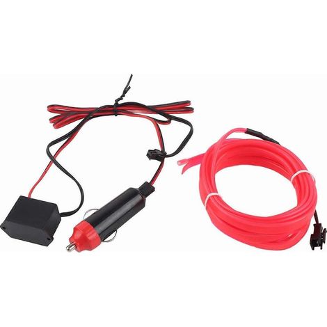 Guirlande lumineuse décorative pour voiture, bande LED EL froide rose, éclairage intérieur auto, pièces de modification personnalisées. (1/4)