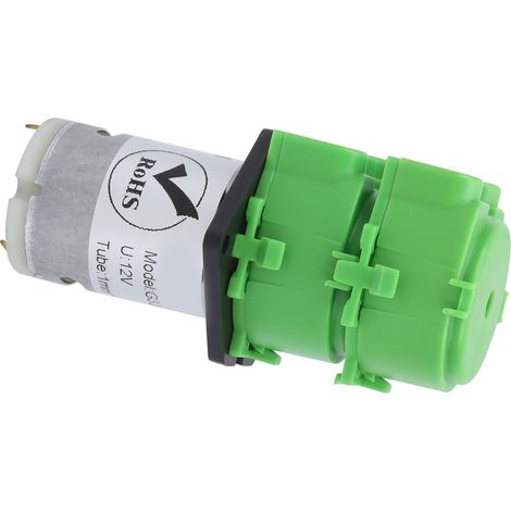 Pompe à eau péristaltique doseuse à double tête pour micro-circulation de liquide, tube de 3 mm, 12 V CC (1/5)