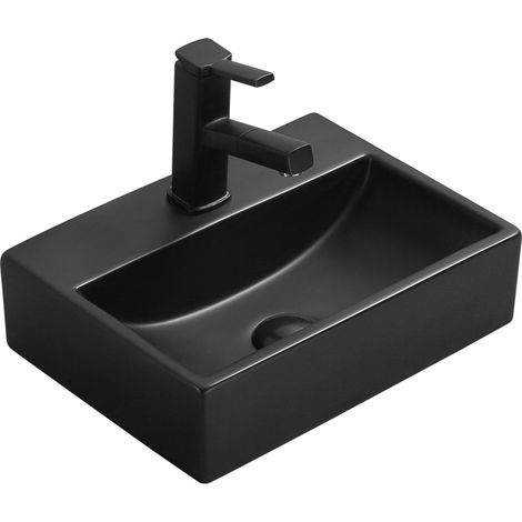 Mexen Mini lavabo sobre encimera 40 x 30 cm, negro mate - 21094085 (1/2)