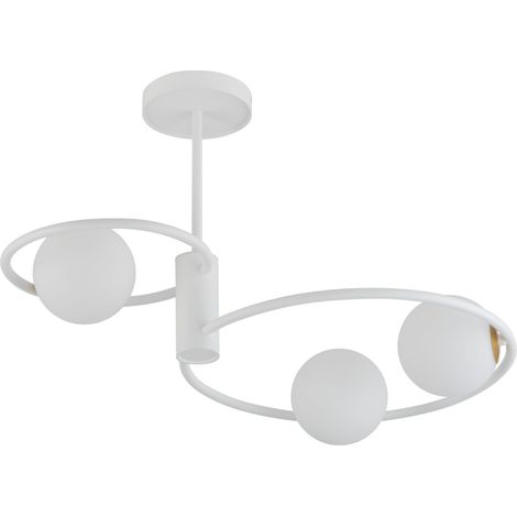 Plafonnier blanc Aqua 3 globes verre 3xG9 12W Sigma (1/3)