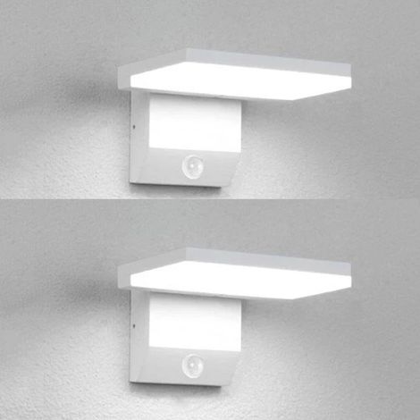 2 Pezzi Lampada da Esterno a Sensore da 18W, Applique LED in Alluminio IP65, Uso Interno/Esterno, Lampada da Parete per Portico, 90-265V,Bianco(6000K) (1/5)