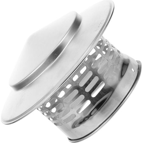 Chapeau de Cheminée Protège Toitures Efficacement Barrière Oiseaux et Débris en Acier Inoxydable Argenté Forme Parapluie pour Conduit de Poêle et Cheminée (1/5)