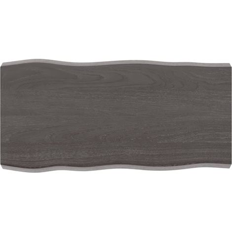 Dessus de table, Plateau De Table bois chêne massif traité bordure assortie LKF68587 (1/4)