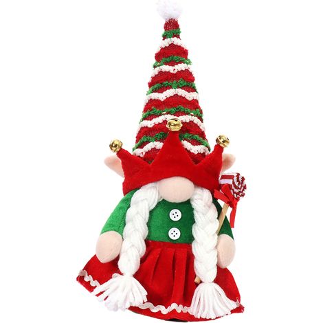 (Elfenpuppenfigur für Frauen B) Elfenpuppenfigur, gesichtslose Puppenornament, Weihnachtsdekoration (1/2)
