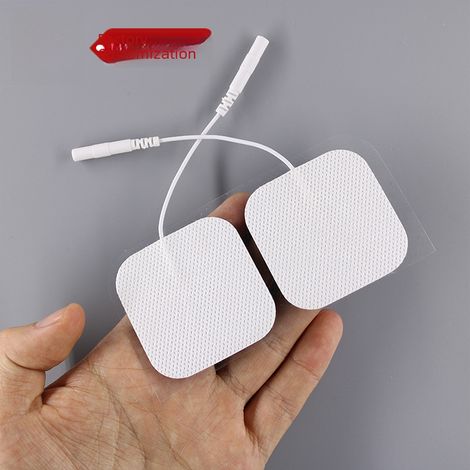 Patch Électrothérapie Silicone Gel - Bouton Pression - Massage Musculaire Abdomen Dos - Lot De 2 (1/3)