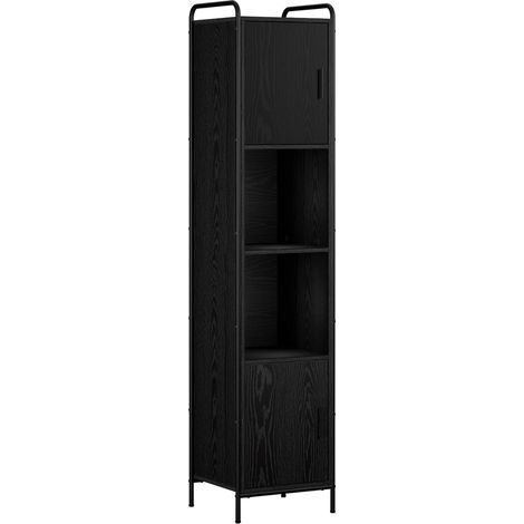 Mobile da Bagno Rovere Nero 46 x 36 x 181 cm vidaXL (1/5)