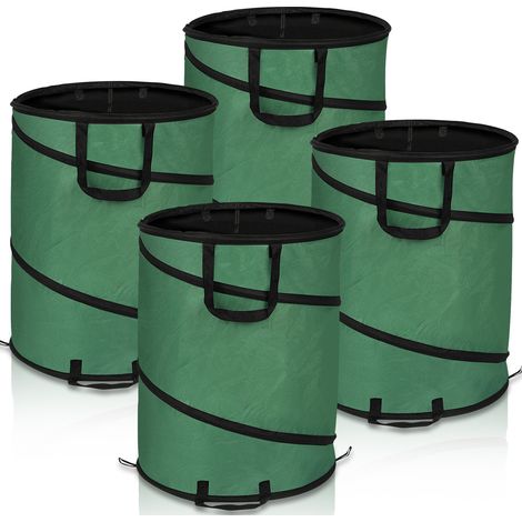 Randaco 4X Saco de jardín Pop Up Saco para hojas de jardín Saco para residuos de jardín con asas 170L