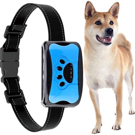 Ortviai – Anti-Bell-Halsband 3 in 1 mit Ton und Vibration – 7 progressive Stufen, wasserfest, verstellbares reflektierendes Nylonband 20 bis 55 cm (1/5)
