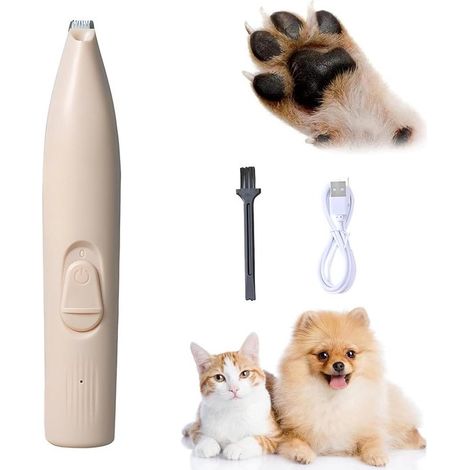 Tondeuse à pattes pour chien, idéale pour le toilettage et les soins des animaux - Rechargeable avec lumière LED - Silencieuse pour les pattes, les yeux, les oreilles, le visage et la queue (1/5)