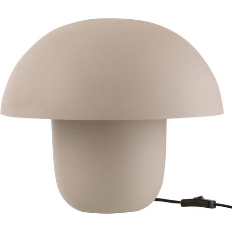 Lampe à Poser en Métal "Merle" 35cm Grège (1/4)