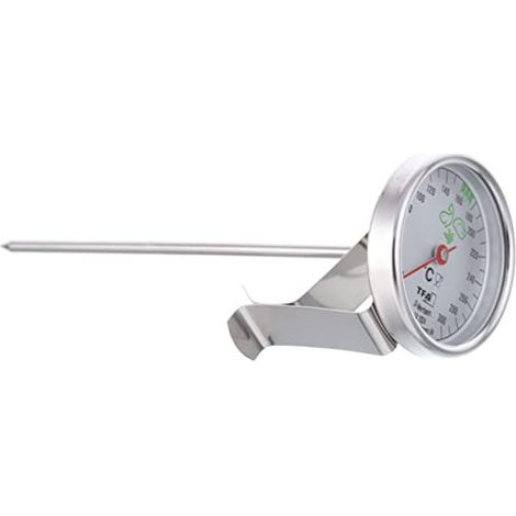 TERMOMETRO ANALOGICO PER FRITTURA PER GRASSI CON GANCIO 0° - 300° (37683) (1/4)