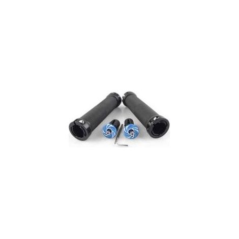 une paire de poignées de guidon pour vélo VTT Double Lock Cycling Rub-Crezuo (1/5)