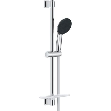 Ensemble de douche avec pommeau 2 jets, barre 60cm, flexible et tablette- GROHE Vitalio Start 110 26952001 - Economie d'eau - Ch