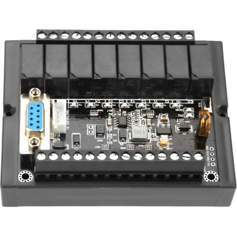 Module de contrôle industriel PLC FX1N-20MR, automate programmable avec relais et temporisation, boîtier protégé pour armoire électrique (1/5)