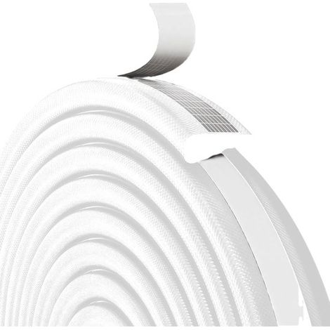 Burlete para puertas en forma de cuña，mejora del marco de la puerta，burlete autoadhesivo para puertas，resistente al viento (blanco，3 m) (1/5)