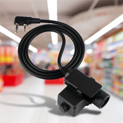 Adaptateur de câble PTT pour talkie-walkie U94 à 2 broches, accessoires d'extérieur, compatible avec casque tactique Z (1/5)