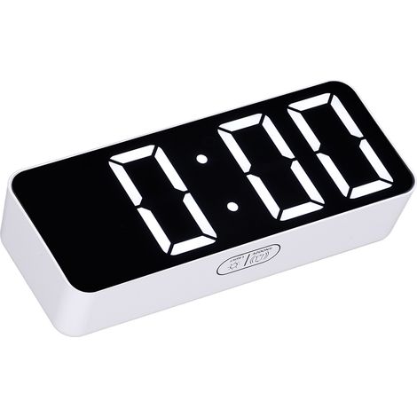 Horloge numérique de style nordique, blanche, minimaliste, gros caractères, un cadeau idéal pour la chambre. (1/5)