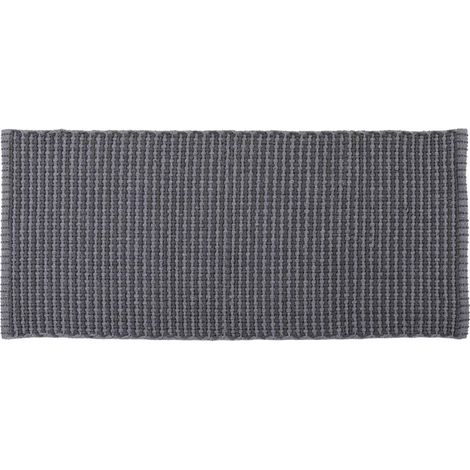 Teppich polyester baumwolle geflochten 50x120 cm - hellgrau - Tendance