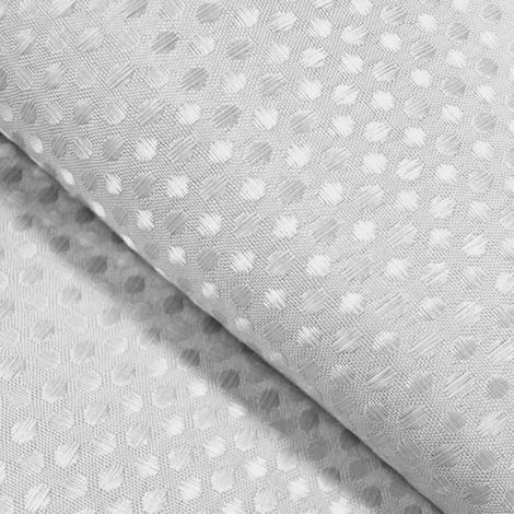 Rideau de douche jacquard uni quartz blanc avec crochets – 180 x 200 cm (1/4)