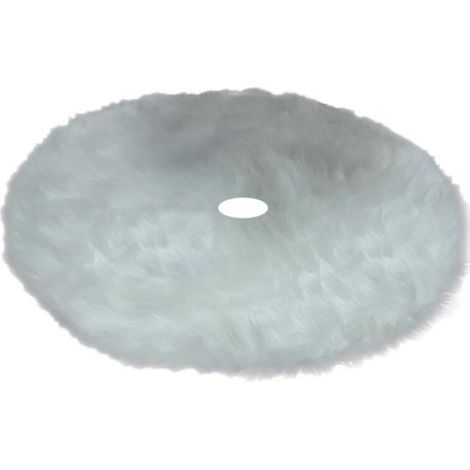 Jupe De Sapin De Noël - Peluche Blanche - Diamètre 78 cm - Pour Arbre de Noël - 1 Pièce (1/4)
