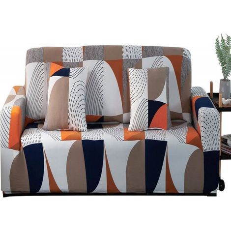 Housse De Canapé - Extensible - Pour Canapé 2 Places - Polyester Et Élasthanne - Anti-dérapante - 1 Pièce