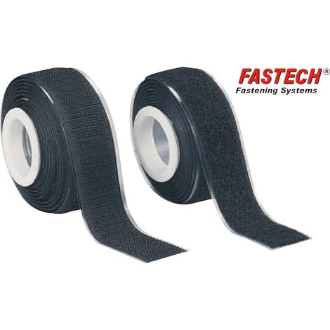 FASTECH® 919-330 Klettband zum Aufkleben Haft- und Flauschteil (L x B) 2000 mm x 25 mm Schwarz 1 Paa (1/5)