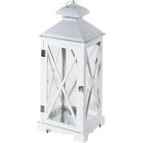 Lanterna Arles Bianca 24x24x65cm