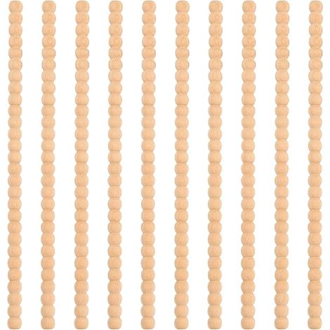 Lot de 10 Moulures Décoratives en Bois Perles (1/5)