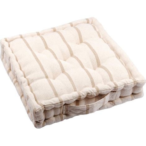 Coussin de sol 45 x 45 cm St Tropez lin (1/2)