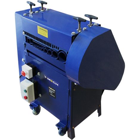 T-MECH Machine à Dénuder 1,5-55 mm 380 W Portable Automatique Dénudeur Multi-Trous Scrap Recyclage Cuivre 30 m/min