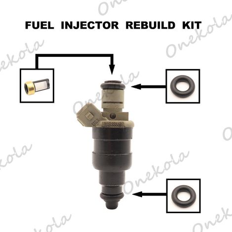 Fuel injector repair kit, O-ring and filter compatible with Volkswagen Audi 078133551D (1/2)