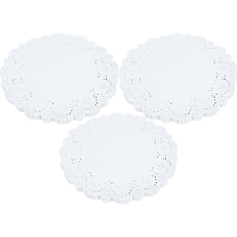 420PCS Hollow Out Doilies Paper Round Decorative Paper Placemats for Cake Dessert Tableware Decoration