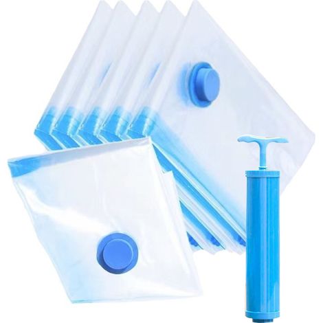 Sacs de rangement sous vide compacts, sacs de compression de voyage peu encombrants, aspiration hermétique grâce à une valve améliorée, protection durable contre la saleté, étanches-AquaForge