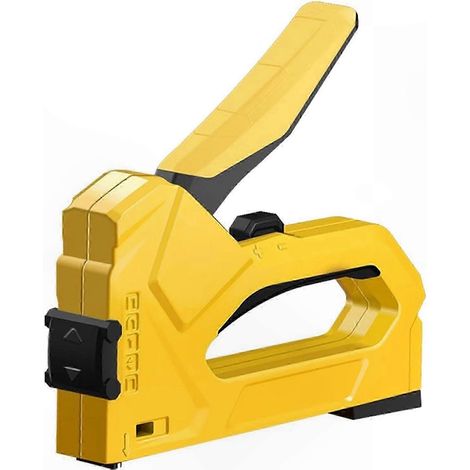 Pince à agrafer professionnelle 3-en-1, machine à clous pour bois, agrafeuse robuste pour meubles et menuiserie, usage intensif. (1/5)