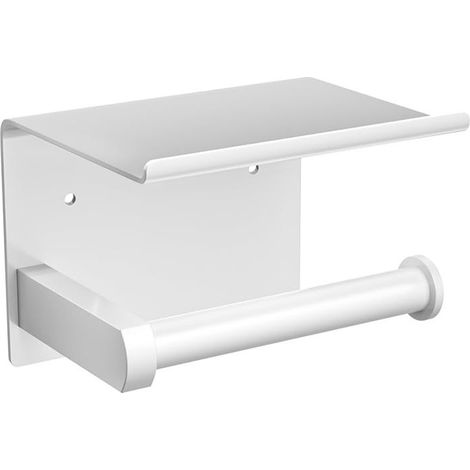 Support Papier Toilette - Acier Inoxydable 304 - Installation Adhésive ou Percée - Pour Salle De Bain - 1 Pièce