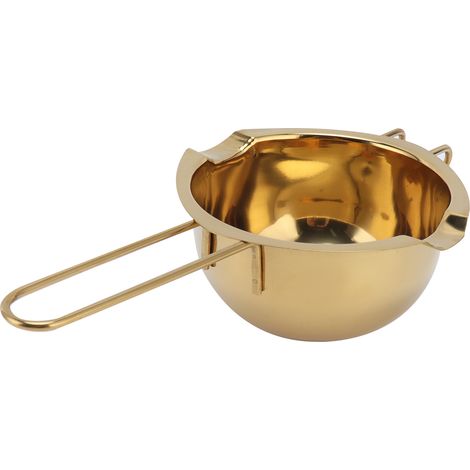 Edelstahlschüssel zum Schmelzen von Butter und Käse, Küchenutensil, gusseiserne Pfanne, für den Hausgebrauch, Gold, 1 Stück. (1/5)