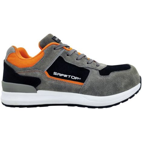 Zapato sport cordones S3S SR FO ESD suede gris/naranja SINIO 37
